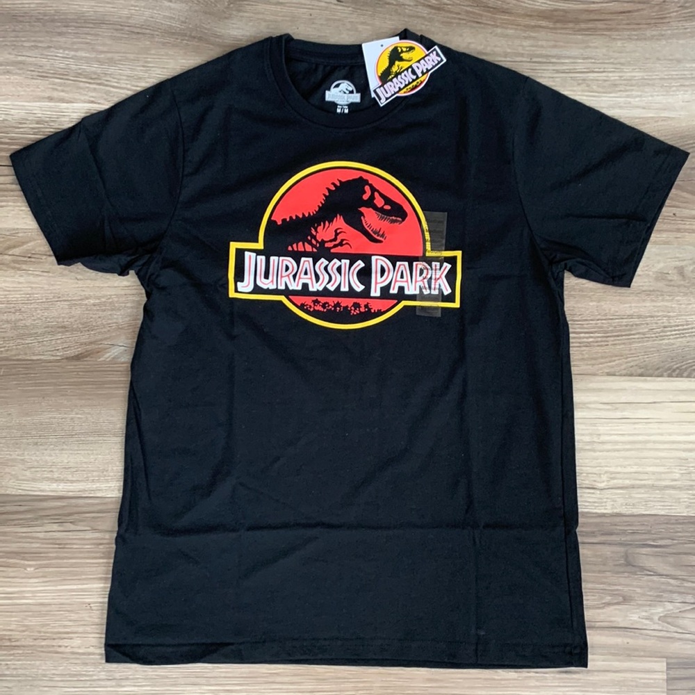 Jurassic Park Black Graphic Tee Shirt Medium M New JurassicPark Dinosaur Top Med